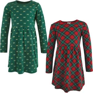 imageHudson Baby Baby Girls Cotton DressesChristmas Plaid