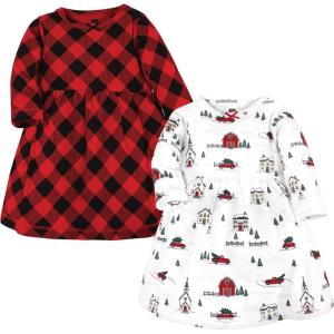 imageHudson Baby Baby Girls Cotton DressesChristmas Scene
