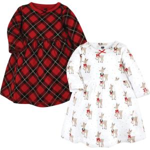 imageHudson Baby Baby Girls Cotton DressesFancy Rudolph