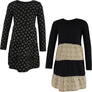 imageHudson Baby Baby Girls Cotton DressesLeopard Gold Heart