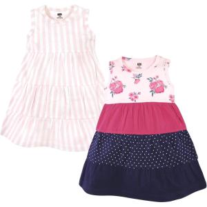 imageHudson Baby Baby Girls Cotton DressesPink Navy Floral