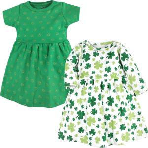 imageHudson Baby Baby Girls Cotton DressesShamrocks