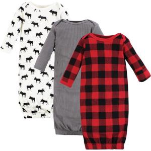 imageHudson Baby Unisex Baby Thermal GownBuffalo Plaid Moose