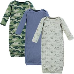 imageHudson Baby Unisex Baby Thermal GownSage Dinosaur