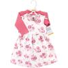 imageHudson Baby Baby Girls Cotton Dress and Cardigan SetBlush Rose
