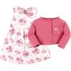 imageHudson Baby Baby Girls Cotton Dress and Cardigan SetBlush Rose