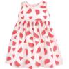 imageHudson Baby Baby Girls Cotton Dress and Cardigan SetCoral Watermelon