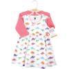 imageHudson Baby Baby Girls Cotton Dress and Cardigan SetGirl Dinosaurs