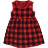 imageHudson Baby Baby Girls Cotton Dress and Cardigan SetGold Heart Buffalo Plaid