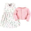 imageHudson Baby Baby Girls Cotton Dress and Cardigan SetPink Tulips