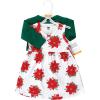 imageHudson Baby Baby Girls Cotton Dress and Cardigan SetPoinsettia