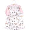 imageHudson Baby Baby Girls Cotton Dress and Cardigan SetWinter Forest