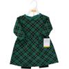 imageHudson Baby Unisex Baby Quilted Cotton Dress and LeggingsForest Green Plaid