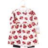 imageHudson Baby Unisex Baby Quilted Cotton Dress and LeggingsRed Rose