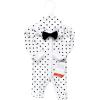 imageHudson Baby Unisex Baby Thermal Preemie Sleep and Play and CapBlack White Dots