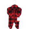 imageHudson Baby Unisex Baby Thermal Preemie Sleep and Play and CapBuffalo Plaid