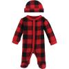 imageHudson Baby Unisex Baby Thermal Preemie Sleep and Play and CapBuffalo Plaid