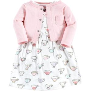 imageHudson Baby Baby Girls Cotton Dress and Cardigan SetTea Party