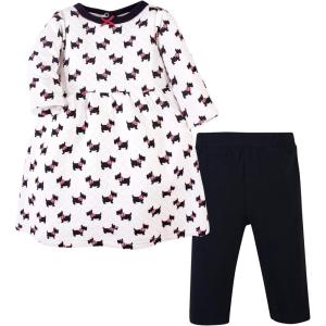 imageHudson Baby Unisex Baby Quilted Cotton Dress and LeggingsScottie Dog