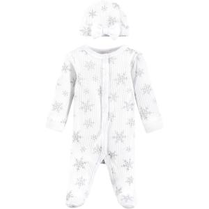 imageHudson Baby Unisex Baby Thermal Preemie Sleep and Play and CapSnowflake