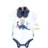 imageHudson Baby Unisex Baby Cotton Bodysuit Shorts and Shoe SetBeach Dino