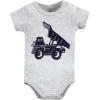 imageHudson Baby Unisex Baby Cotton Bodysuit Shorts and Shoe SetConstruction Trucks