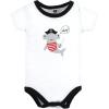 imageHudson Baby Unisex Baby Cotton Bodysuit Shorts and Shoe SetPirate Shark