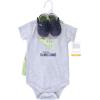 imageHudson Baby Unisex Baby Cotton Bodysuit Shorts and Shoe SetRawrsome Dino