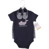 imageHudson Baby Unisex Baby Cotton Bodysuit Shorts and Shoe SetSailor Whale