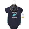 imageHudson Baby Unisex Baby Cotton Bodysuit Shorts and Shoe SetSea Turtle