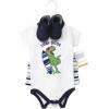 imageHudson Baby Unisex Baby Cotton Bodysuit Shorts and Shoe SetSurf Dude