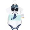 imageHudson Baby Unisex Baby Cotton Bodysuit Shorts and Shoe SetUnderwater Whale