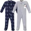 imageHudson Baby Unisex Baby Fleece Sleep and PlayNavy Snowman