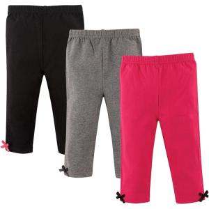 imageHudson Baby Baby Girls Cotton Pants and LeggingsRose Black