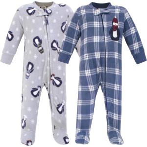 imageHudson Baby Unisex Baby Fleece Sleep and PlayBlue Penguin