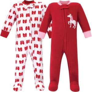 imageHudson Baby Unisex Baby Fleece Sleep and PlayChristmas Unicorn