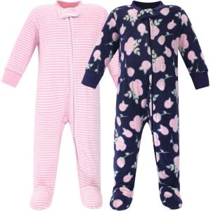 imageHudson Baby Unisex Baby Fleece Sleep and PlayNavy Rose