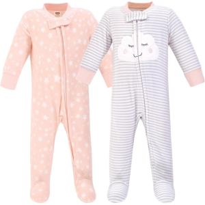 imageHudson Baby Unisex Baby Fleece Sleep and PlayPink Cloud