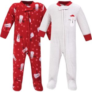 imageHudson Baby Unisex Baby Fleece Sleep and PlaySanta Snowman