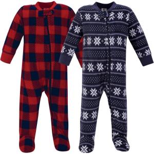 imageHudson Baby Unisex Baby Fleece Sleep and PlaySweater Plaid