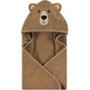 imageHudson Baby Unisex Baby Cotton Animal Face Hooded Towel Chic Bunny One SizeBrown Bear 2pack