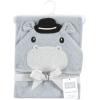 imageHudson Baby Unisex Baby Cotton Animal Face Hooded Towel Chic Bunny One SizeGray Hippo