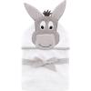 imageHudson Baby Unisex Baby Cotton Animal Face Hooded Towel Chic Bunny One SizeHappy Donkey