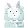 imageHudson Baby Unisex Baby Cotton Animal Face Hooded Towel Chic Bunny One SizeMint Bunny