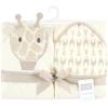 imageHudson Baby Unisex Baby Cotton Animal Face Hooded Towel Chic Bunny One SizeModern Giraffe 2piece