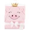 imageHudson Baby Unisex Baby Cotton Animal Face Hooded Towel Chic Bunny One SizePig