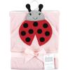 imageHudson Baby Unisex Baby Cotton Animal Face Hooded Towel Chic Bunny One SizePink Ladybug