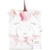 imageHudson Baby Unisex Baby Cotton Animal Face Hooded Towel Chic Bunny One SizeRose Unicorn