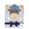 imageHudson Baby Unisex Baby Cotton Animal Face Hooded Towel Chic Bunny One SizeWinter Moose