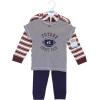 imageHudson Baby Unisex Baby Cotton Hoodie Bodysuit or Tee Top and Pant SetOne Draft Pick Toddler